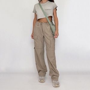 McKinley convertible cargo pants parachute baggy loose straight leg zip off